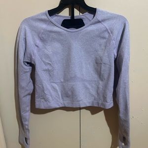 Lavender stretchy work out long sleeve